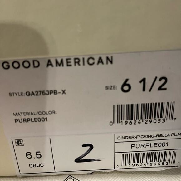 Good American CINDER-F*CKING-RELLA PUMP Heels Purple Size 6.5 NIB - Picture 8 of 11